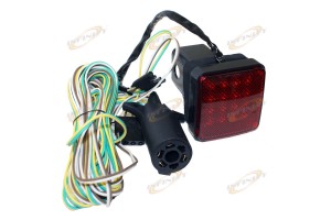 16 LED TOWING HITCH COVER BRAKE LIGHT W/20FT WIRE & ADAPTOR KIT 4 2" RECIEVER